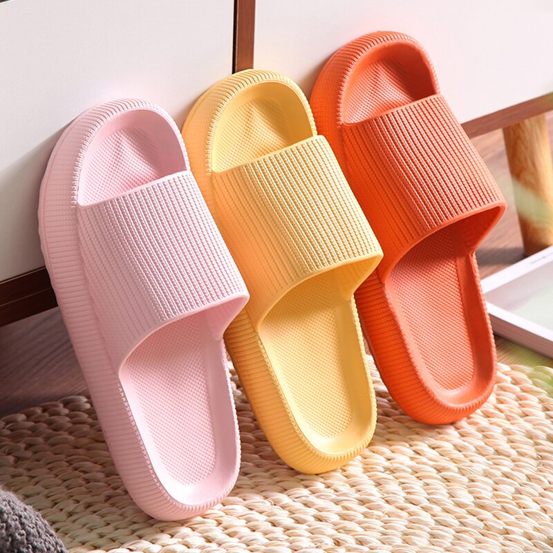 slip Sandals Thick Sole House Slippers Bathroom  Summer Beach Sandal Slipper