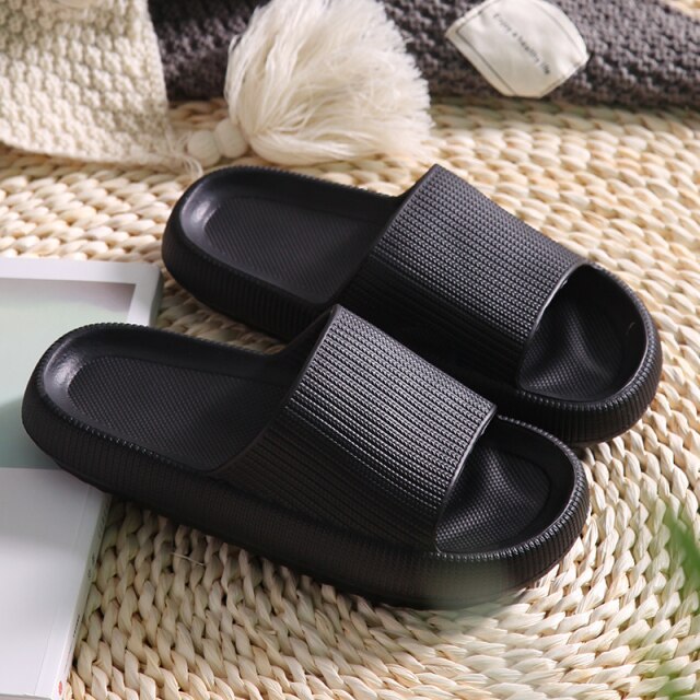 slip Sandals Thick Sole House Slippers Bathroom  Summer Beach Sandal Slipper